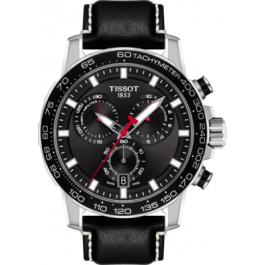 Horlogeband Tissot T1256171605100 / T600044982 Leder Zwart 22mm