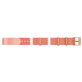 Horlogeband Tissot T604039697 Onderliggend Nylon/perlon Roze 15mm