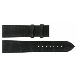 Horlogeband Tissot T063.610.16.058.00 / T610031945 / XL Leder Zwart 20mm
