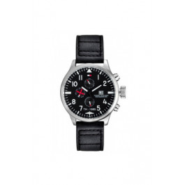 Horlogeband Tommy Hilfiger TH-102-1-14-0878 Leder Zwart 20mm