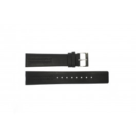 Horlogeband Obaku V122 Leder Zwart 20mm
