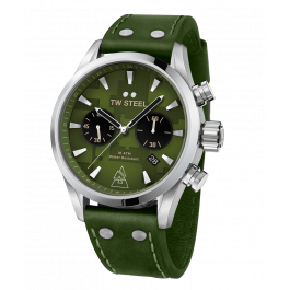 Horlogeband TW Steel VS98 Leder Groen