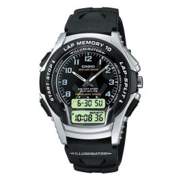 Horlogeband Casio WS-300 Rubber Zwart 18mm