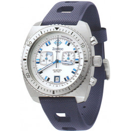 Horlogeband Zodiac ZO2242 / With Bumps Rubber Blauw 22mm