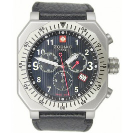 Horlogeband Zodiac ZO8800 Leder Zwart 22mm