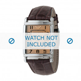 Horlogeband Armani AR0403 Leder Bruin 22mm