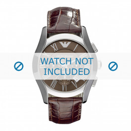 Horlogeband Armani AR0671 Croco leder Bruin 22mm