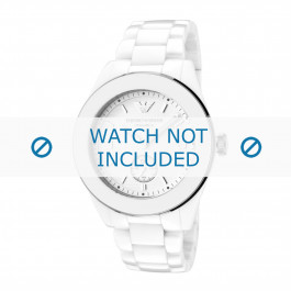 Horlogeband Armani AR1425 Keramiek Wit 10mm