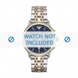 Horlogeband Armani AR1847 Staal Bi-Color 22mm