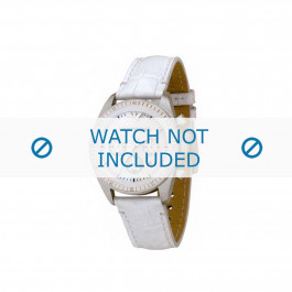 Armani horlogeband AR-5664 Leder Wit 20mm 