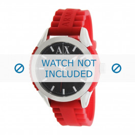 Horlogeband Armani Exchange AX1227 Rubber Rood 22mm