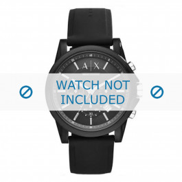 Horlogeband Armani Exchange AX1326 Silicoon Zwart 22mm