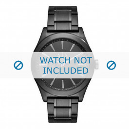 Armani horlogeband AX2322 Staal Zwart
