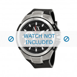 Horlogeband Armani AX1042 Silicoon Zwart 32mm