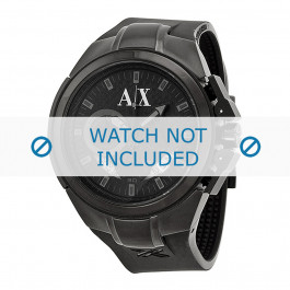 Horlogeband Armani AX1050 Silicoon Zwart 14mm
