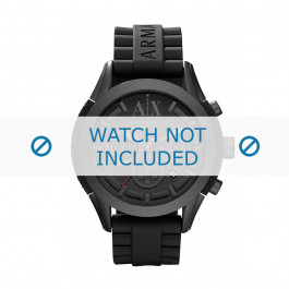 Horlogeband Armani AX1212 Silicoon Zwart 22mm