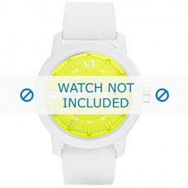 Horlogeband Armani AX1241 Silicoon Wit 22mm