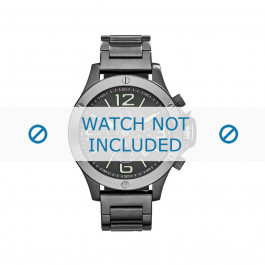 Horlogeband Armani AX1507 Staal Grijs 22mm