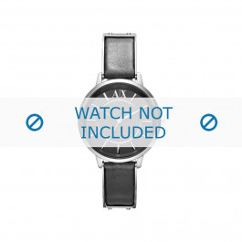 Horlogeband Armani AX5303 Leder Zwart 14mm