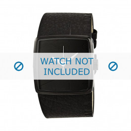 Horlogeband Armani Exchange AX6002 Leder Zwart 18mm