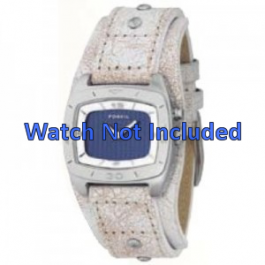 Horlogeband Fossil BG2043 Onderliggend Leder Beige 20mm