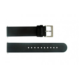 Horlogeband Mondaine BM20029 Leder Zwart 18mm