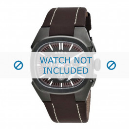 Breil horlogeband BW0306 Leder Bruin + wit stiksel