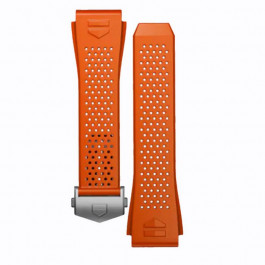 Horlogeband Smartwatch Tag Heuer BT6231 Rubber Oranje
