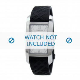 Horlogeband Burberry BU1083 Leder Zwart 14mm
