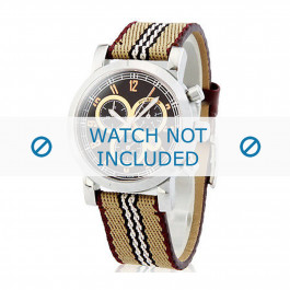 Burberry horlogeband BU7103 Leder Wit