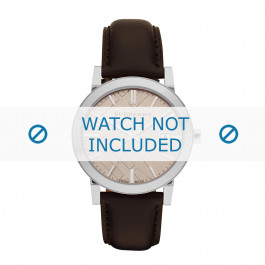 Horlogeband Burberry BU9011 Leder Bruin 20mm