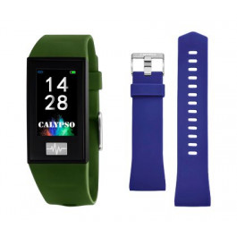 Horlogeband Smartwatch Calypso K8500-8 Kunststof/Plastic Blauw 13mm