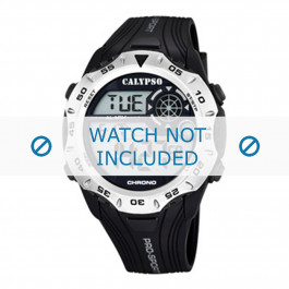 Horlogeband Calypso K5665-1 Kunststof/Plastic Zwart 25mm