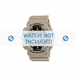 Horlogeband Casio 10443549 Rubber Crèmewit 16mm