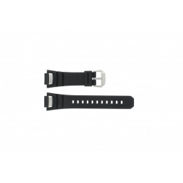 Horlogeband Casio GS-1000J-1A / 10212982 / 10332054 Silicoon Zwart 15mm