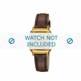 Horlogeband LA670WEGL-9EF / LA670WEGL-9 / 10433815 Leder Bruin 13mm