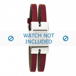 Dolce & Gabbana horlogeband 3719250575 Leder Rood 6mm