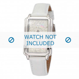 Dolce & Gabbana horlogeband DW0114 Leder Wit + wit stiksel