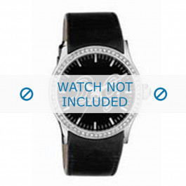 Horlogeband Dolce & Gabbana DW0267 Leder Zwart 24mm