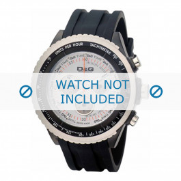 Dolce & Gabbana horlogeband DW0380 Rubber Zwart