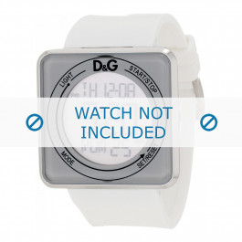 Horlogeband Dolce & Gabbana DW0735 Silicoon Wit 28mm