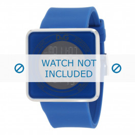 Horlogeband Dolce & Gabbana DW0736 Rubber Blauw 28mm
