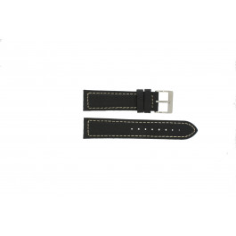 Horlogeband Davis BB1020 Leder Zwart 22mm