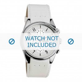 Horlogeband Dolce & Gabbana 3719770084 Leder Wit 20mm