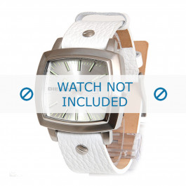 Diesel horlogeband DZ1226 Leder Wit 20mm