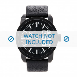 Diesel horlogeband DZ1479 Leder Zwart 24mm