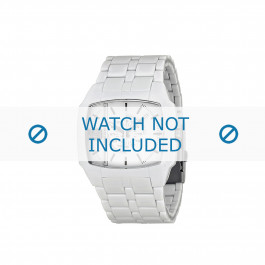 Diesel horlogeband DZ1548 Kunststof / Plastic Wit 21mm