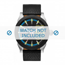 Diesel horlogeband DZ1677 Leder Zwart 24mm