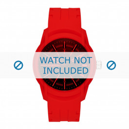 Diesel horlogeband DZ1820 Rubber Rood 24mm