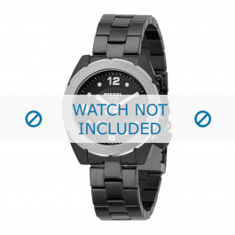 Diesel horlogeband DZ5117 Roestvrij staal (RVS) Zwart 18mm